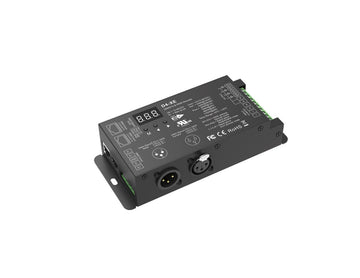 4 Channel Constant Voltage DMX512 & RDM Decoder with digital display for 12-48V DC LED lighting control