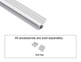 GL LED Inside Corner BY-5026 Aluminum Channel with Milky Diffuser fits tight 90° corners and provides uniform light coverage. Made from anodized aluminum for reliable heat dissipation and robust durability, ideal for interior corner LED lighting.