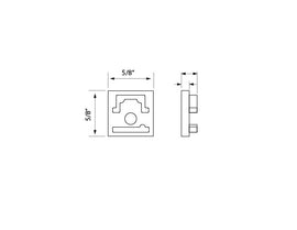 Aluminum Channel INSIDE CORNER Accessories - BY 5026 End Caps (pair) - 0