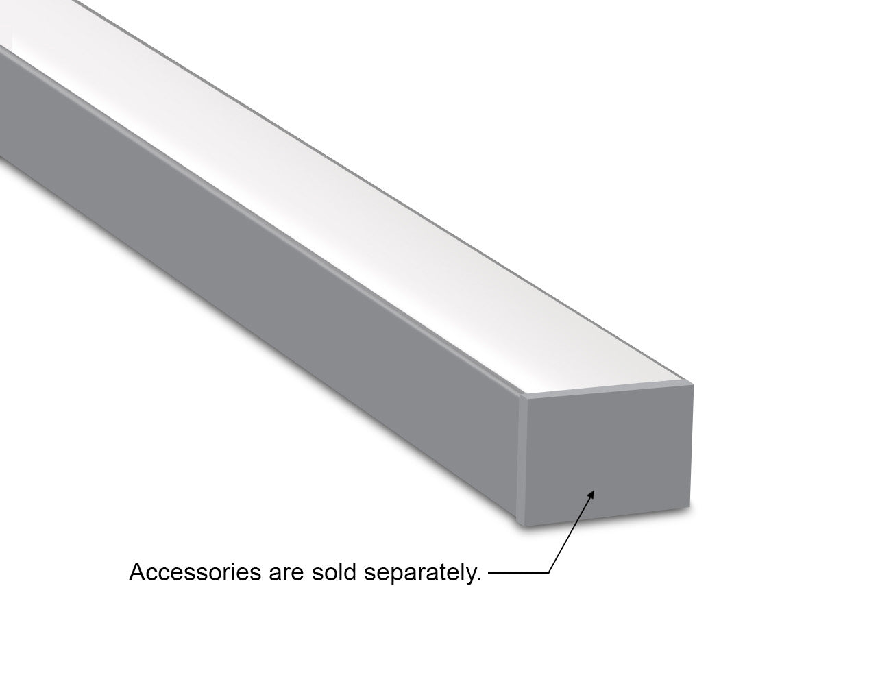 5035 LINEAR - ES 5035 Silver Aluminum Channel + Milky Diffuser - 94“