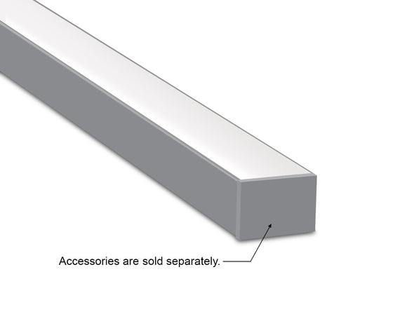 GL LED ES 5035 Linear Aluminum Channel with Milky Diffuser provides wide channel width for multi-LED strip layouts, with strong heat management and durable aluminum construction.