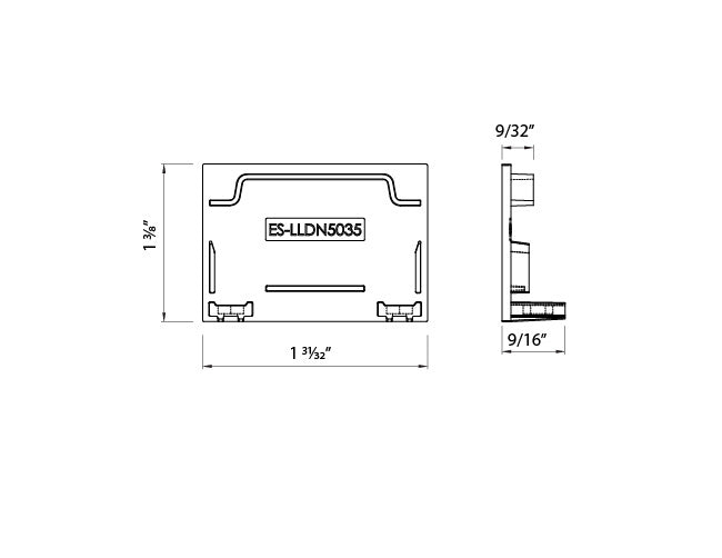 Aluminum Channel 5035 LINEAR Accessories - ES 5035 End Caps (pair)