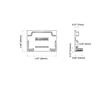 Aluminum Channel 5035 LINEAR Accessories - ES 5035 End Caps (pair) - 0