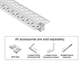 GL LED Slim Trimless Recess GLQ-5319 Aluminum Channel with Milky Diffuser features a seamless trimless design that blends flush into drywall for a clean, modern finish. Made from high-quality anodized aluminum for superior heat dissipation and easy mud-in installation, it provides smooth, glare-free LED lighting integration.