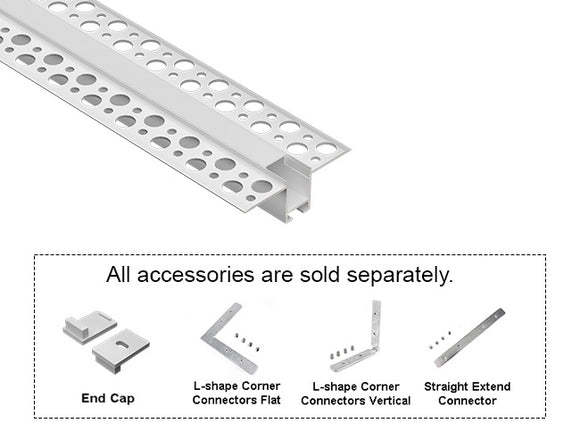 GL LED Slim Trimless Recess GLQ-5319 Aluminum Channel with Milky Diffuser features a seamless trimless design that blends flush into drywall for a clean, modern finish. Made from high-quality anodized aluminum for superior heat dissipation and easy mud-in installation, it provides smooth, glare-free LED lighting integration.