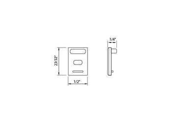 Aluminum Channel SLIM TRIMLESS RECESS Accessories - GLQ 5319 End Caps (pair) - 0