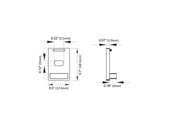 Aluminum Channel SLIM TRIMLESS RECESS Accessories - GLQ 5319 End Caps (pair) - 0