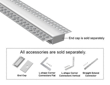 GL LED Trimless Recess YD-7615 Aluminum Channel with Milky Diffuser delivers seamless, flush lighting integration into drywall. Crafted from anodized aluminum for effective heat dissipation and long-term durability, it’s ideal for high-end LED installations.