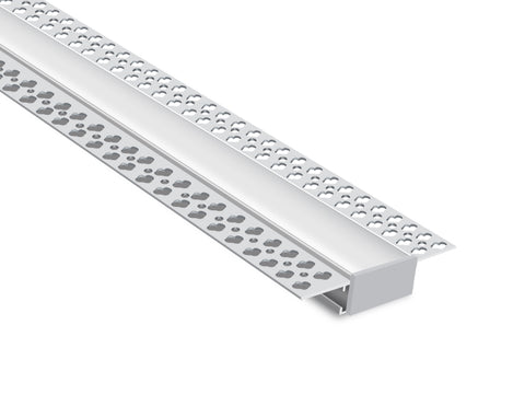TRIMLESS RECESS - YD 7615 Aluminum Channel + Milky Diffuser - 94" - 0