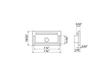 Aluminum Channel TRIMLESS RECESS Accessories - YD 7615 End Caps (pair) - 0