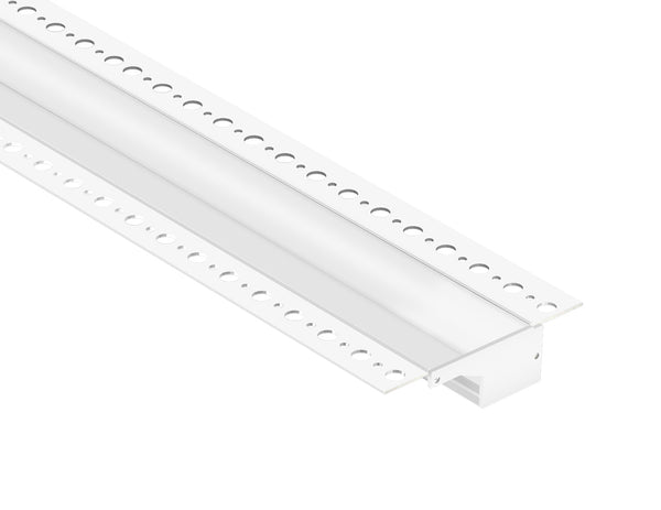 ANGLE WASH - GLQ 9526 White Aluminum Channel + Milky Diffuser - 94" - 2