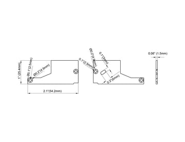 Aluminum Channel ANGLE WASH Accessories - GLQ 9526 End Caps (pair) - 0
