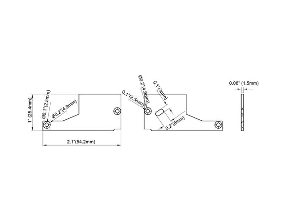 Aluminum Channel ANGLE WASH Accessories - GLQ 9526 End Caps (pair)