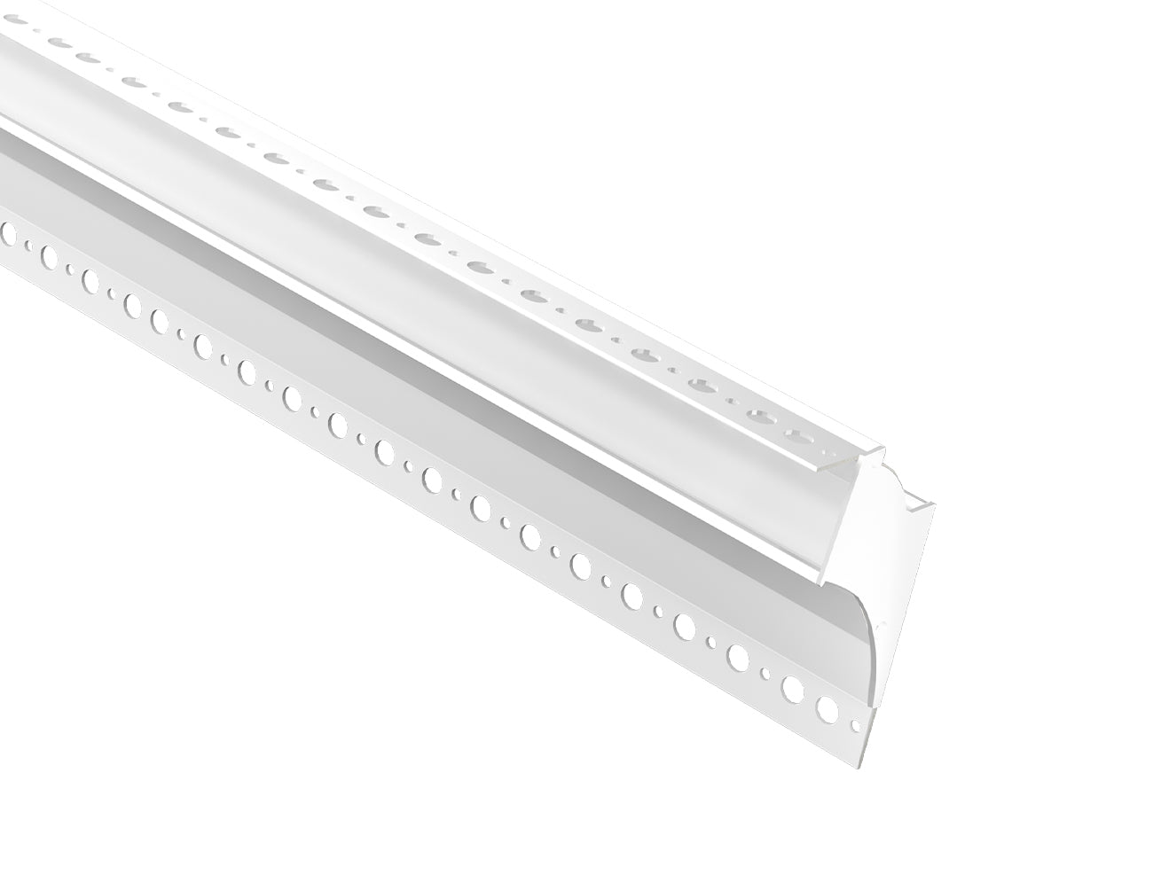 WASH RECESS - GLQ 9758 White Aluminum Channel + Milky Diffuser - 94" - 0