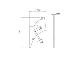 Aluminum Channel WASH RECESS Accessories - GLQ 9758 End Caps (pair) - 0