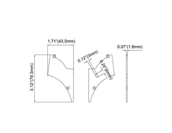 Aluminum Channel CORNER WALL WASHER Accessories - GLQ 9758 End Caps (pair)