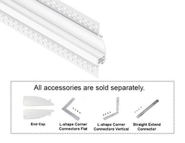 GL LED Skirting BY-9819 Aluminum Channel with Milky Diffuser delivers low-level accent lighting along baseboards or wainscoting. Constructed from anodized aluminum for effective heat management and durability, ideal for subtle architectural lighting features.