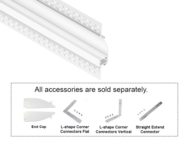 SKIRTING - BY 9819 White Aluminum Channel + Milky Diffuser - 94"