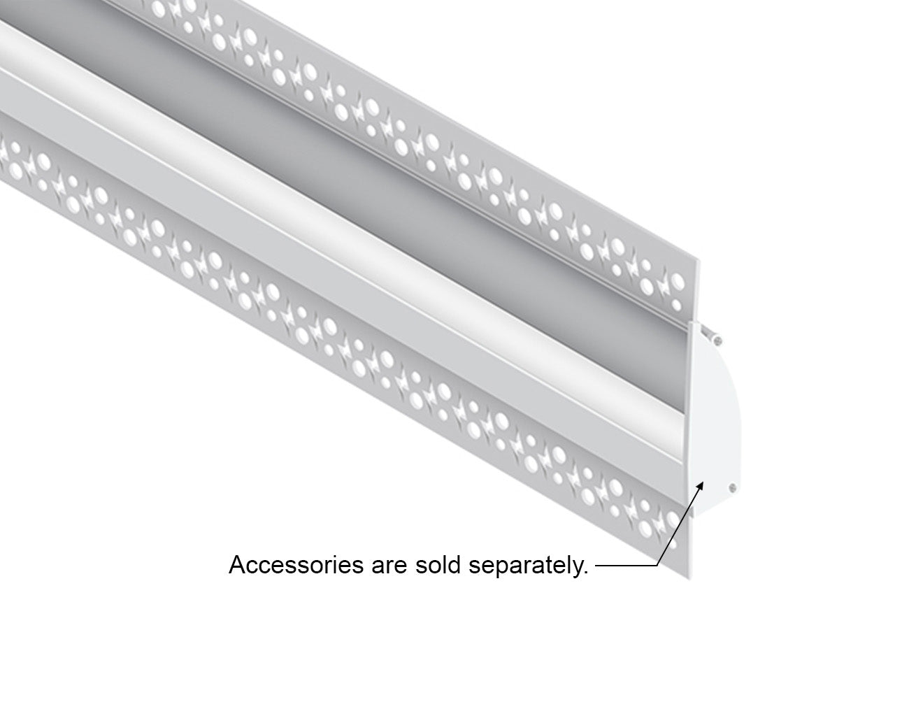 SKIRTING - BY 9819 White Aluminum Channel + Milky Diffuser - 94"