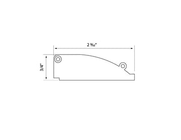 Aluminum Channel SKIRTING Accessories - BY 9819 End Caps (pair) - 0