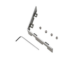 Top view of an AL 120° Corner Connector with screws.