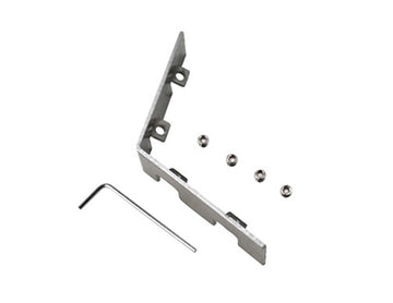 Top view of an AL 120° Corner Connector with screws.