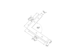 AL L-Shape Corner Connector - Flat - 0