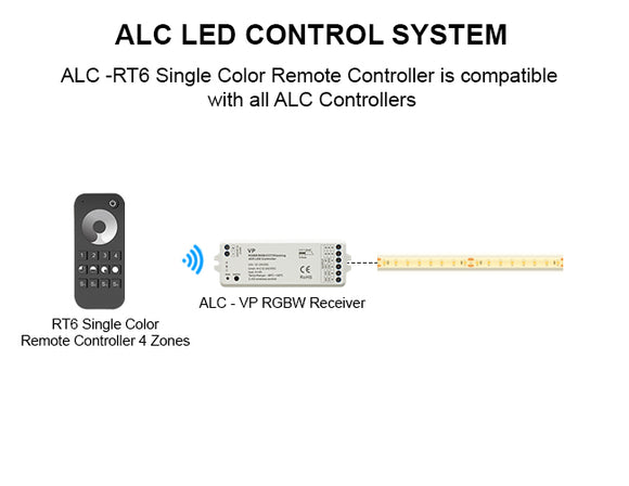 ALC - RT6 Single Color Remote Controller is compatible with all ALC Receivers