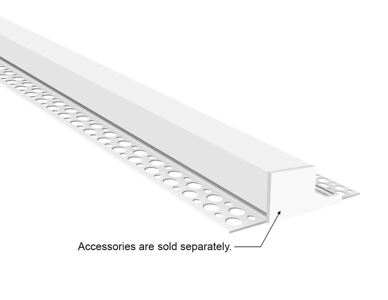ANGLE WASH - GLQ 9526 White Aluminum Channel + Milky Diffuser - 94"