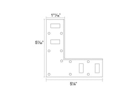 120V LED Strip Light Accessories - L Shape Mounting Clip (pc) - 0