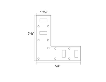 120V LED Strip Light Accessories - L Shape Mounting Clip (pc) - 0