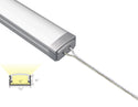 LED Light Connector with Aluminum Channel - GLQ 1709 Silver Channel + Milky Diffuser -94" - 2