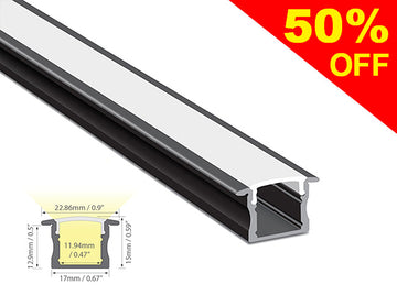 Clearance SLIM RECESS - YD 1201 Aluminum Channel - 24"