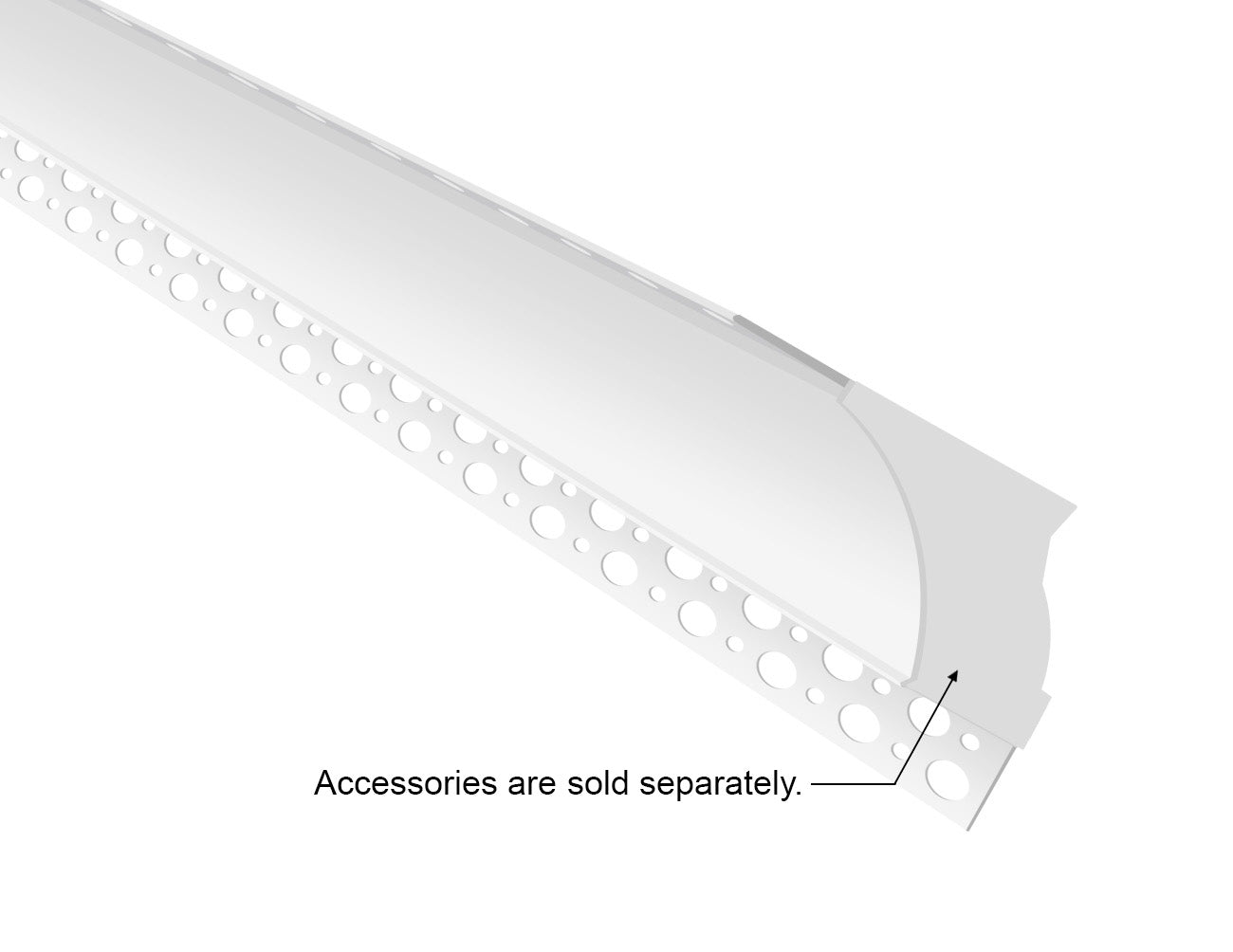 WASH RECESS - GLQ 9758 White Aluminum Channel + Milky Diffuser - 94"