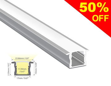 Clearance SLIM RECESS - YD 1201 Aluminum Channel - 94"