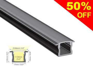 Clearance SLIM RECESS - YD 1201 Aluminum Channel - 24" - 0