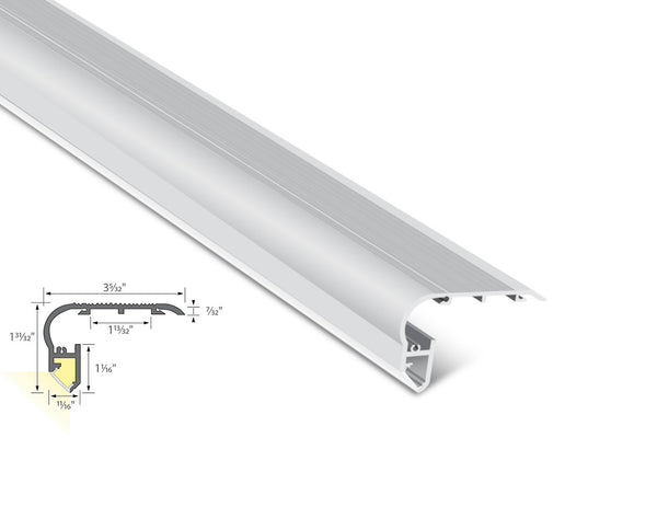 STAIR EDGE - GL 024 Aluminum Channel + Milky Diffuser - 78" - 1
