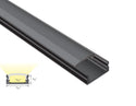 SLIM FLAT - YD 1205 Black Aluminum Channel + Black Diffuser - 24"/94" - 1