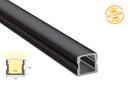 Aluminum Channel SLIM SQUARE YD 1202 Black Channel + Black Diffuser
