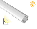 Aluminum Channel ROUND CORNER-S-SL GLQ1619 Silver Channel + Milky Diffuser