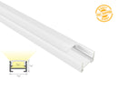 Aluminum Channel SLIM FLAT GLQ 1711 White Channel + Milky Diffuser