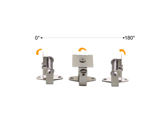 Aluminum Channel Mounting Bracket in Silver, compatible with clip system for flexible light direction.