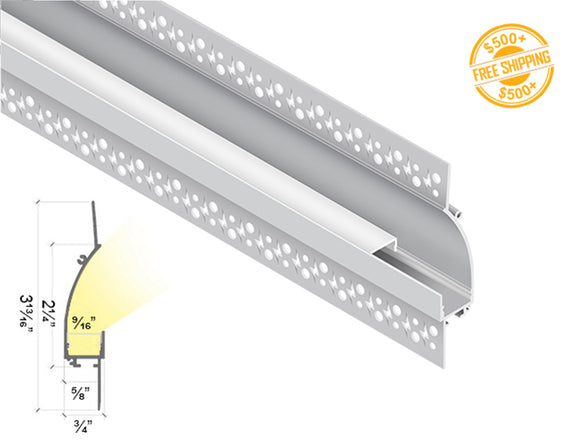 Aluminum channel SKIRTING BY 9819 Silver Channel + Milky Diffuser