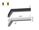 GL L8070 architectural linear light (120°L shape) with No Glare Lens enhances visual comfort by reducing harsh glare.