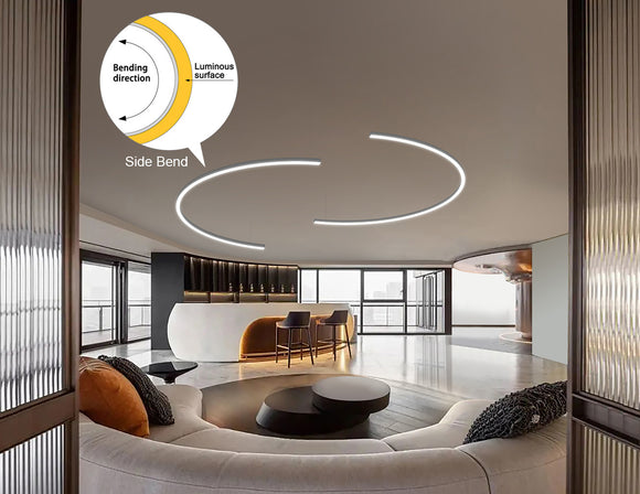 This flexible LED channel can be smoothly shaped into curves and custom designs, making it a versatile solution for architectural, decorative, and creative lighting projects.