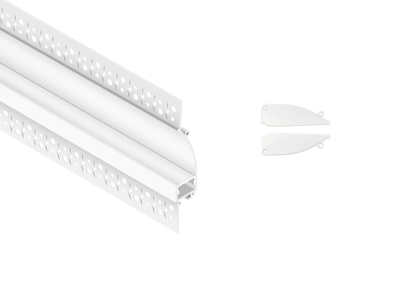 SKIRTING - BY 9819 White Aluminum Channel + Milky Diffuser - 94"