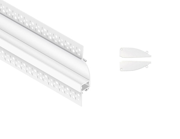 SKIRTING - BY 9819 White Aluminum Channel + Milky Diffuser - 94" - 12