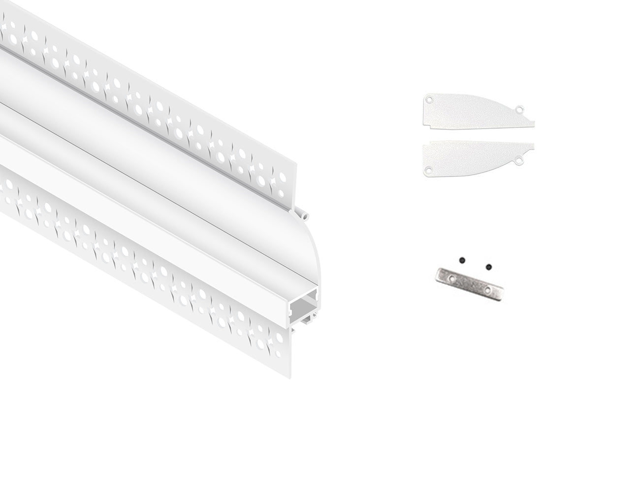 SKIRTING - BY 9819 White Aluminum Channel + Milky Diffuser - 94"