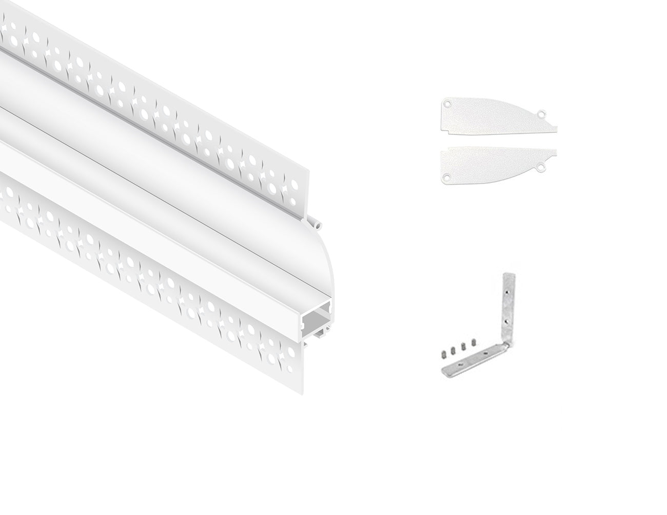 SKIRTING - BY 9819 White Aluminum Channel + Milky Diffuser - 94"