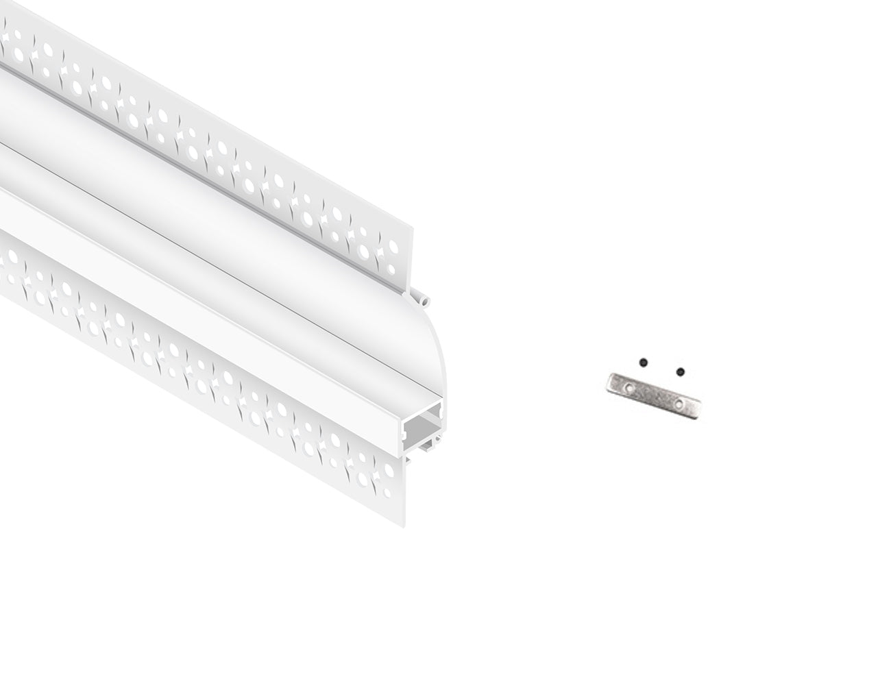 SKIRTING - BY 9819 White Aluminum Channel + Milky Diffuser - 94"